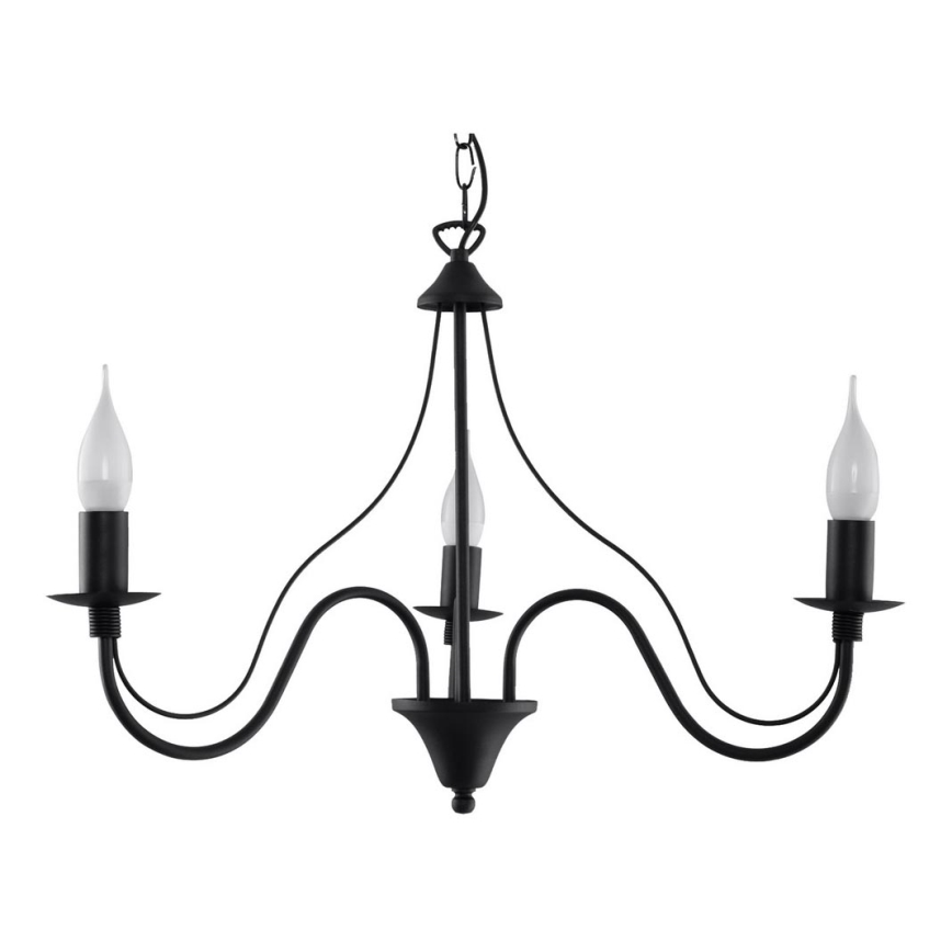 Candelabro numa corrente MINERWA 3 3xE14/40W/230V preto antigo