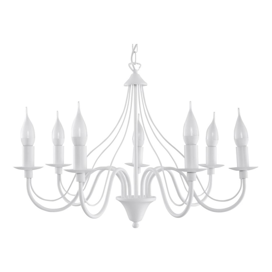 Candelabro numa corrente MINERWA 7 7xE14/40W/230V branco