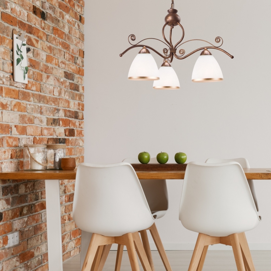 Candelabro numa corrente RETRO II 3xE27/60W/230V