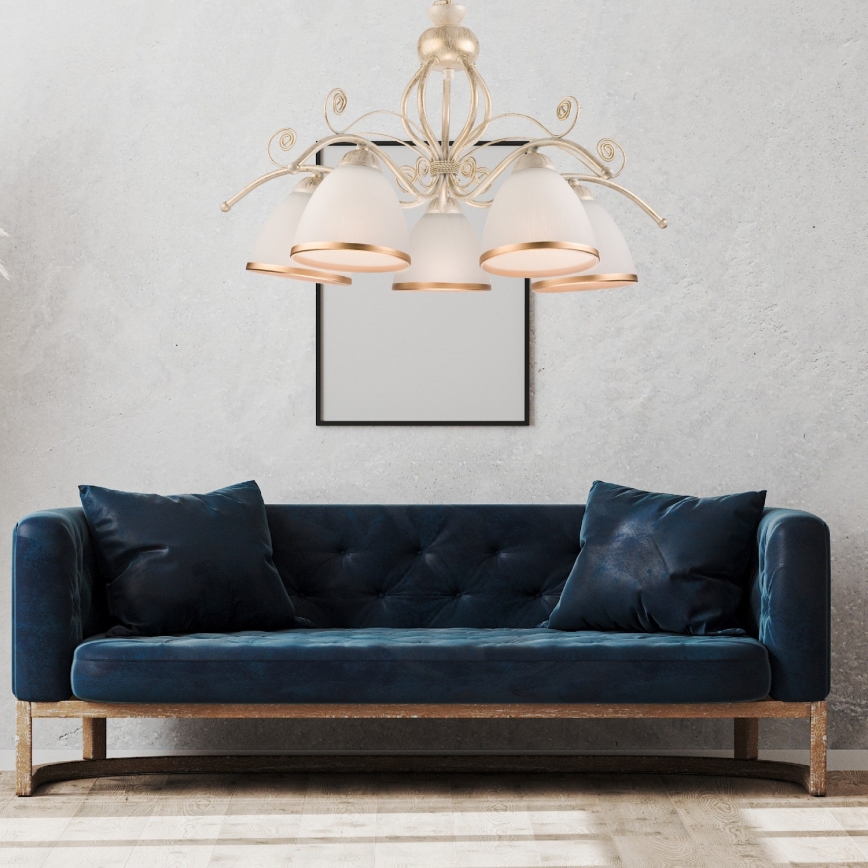 Candelabro numa corrente RETRO II 5xE27/60W/230V