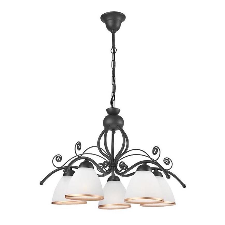 Candelabro numa corrente RETRO II 5xE27/60W/230V