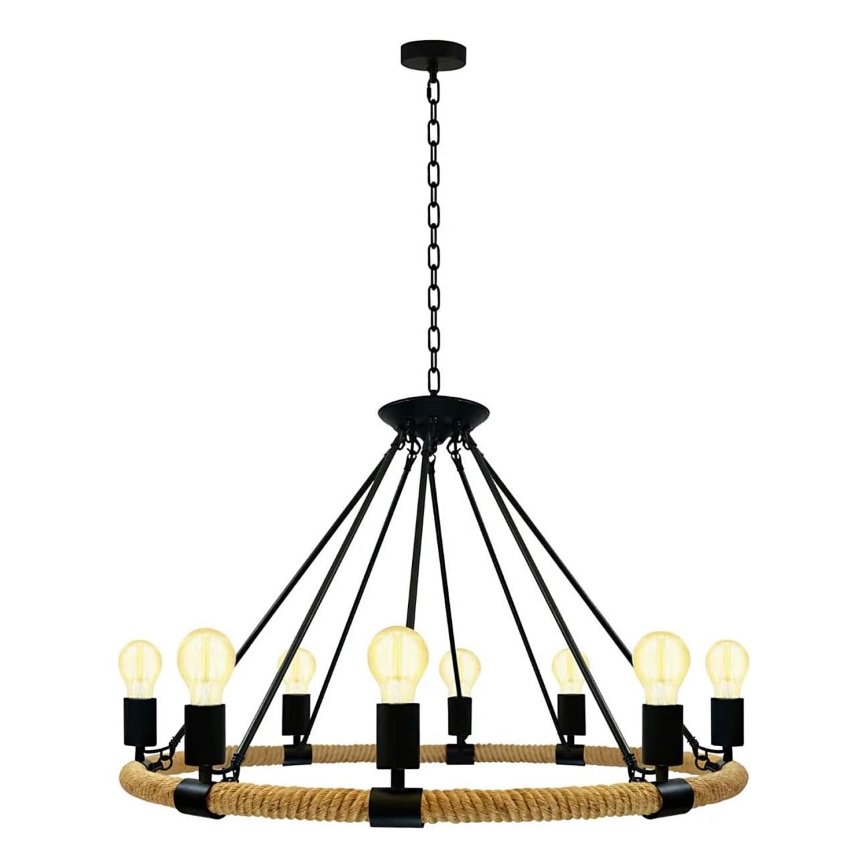 Candelabro numa corrente ROPE ARTHUR 8xE27/20W/230V