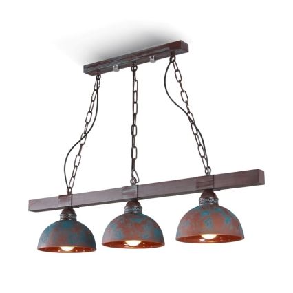 Candelabro numa corrente VIRIONI 3xE27/60W/230V
