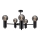 Candelabro pendente ARD 5xE27/60W/230V preto antigo