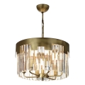 Candelabro pendente CRYSTALLINE 6xE27/40W/230V bronze