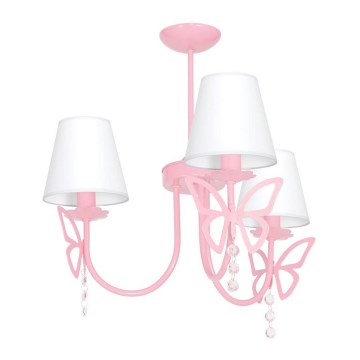 Candelabro pendente de criança CHARLOTTE 3xE14/40W/230V