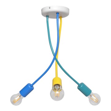 Candelabro pendente de criança HARVARD 3xE27/15W/230V