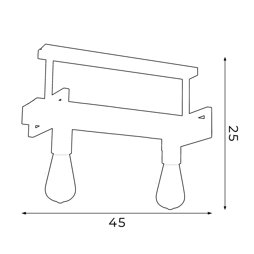 Candelabro pendente HARD 2xE27/60W/230V