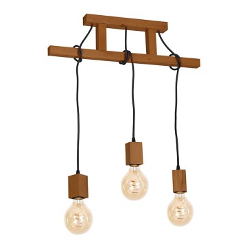 Candelabro pendente JACK 3xE27/40W/230V carvalho
