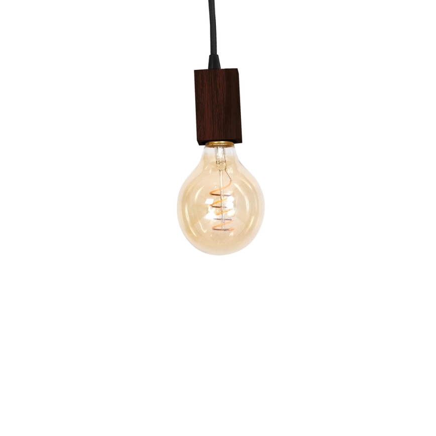 Candelabro pendente JACK 3xE27/40W/230V madeira castanha