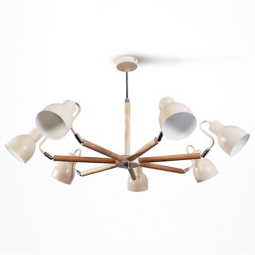 Candelabro pendente KALLITHEA 7xE27/60W/230V bege
