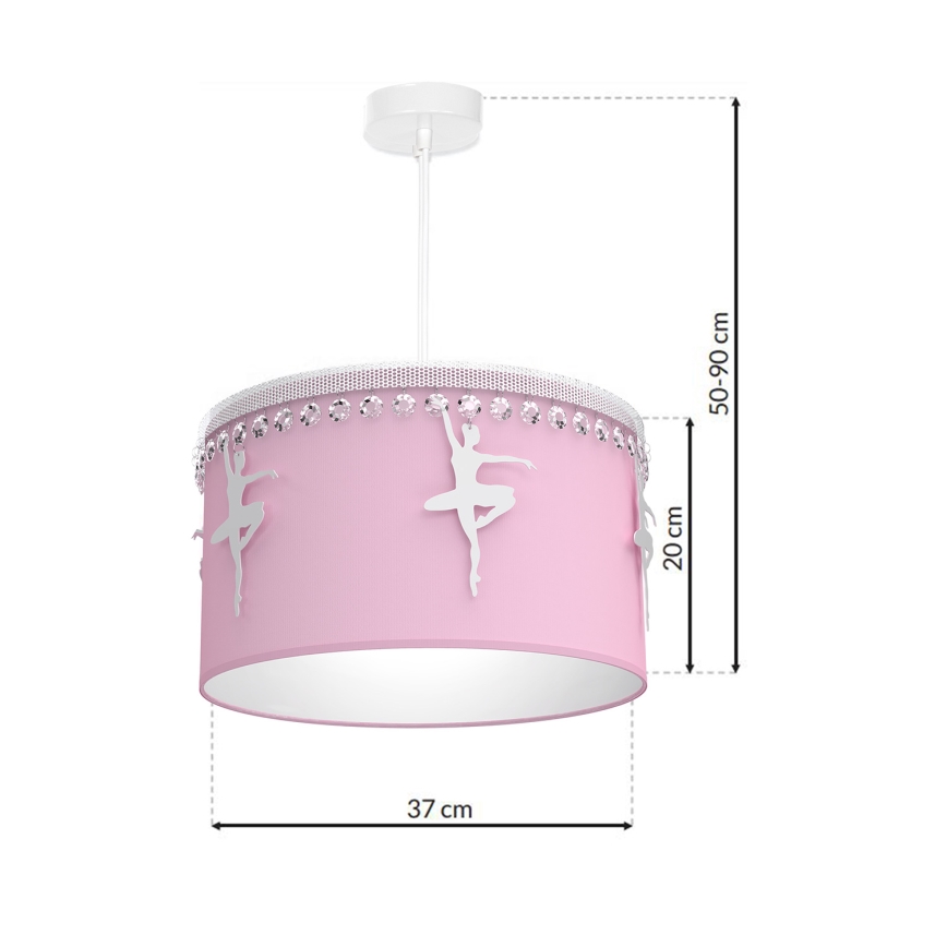 Candelabro pendente num fio de criança BALETNICA 1xE27/60W/230V