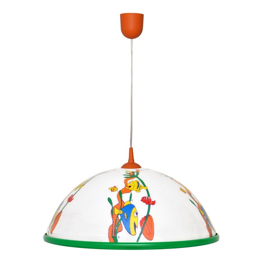 Candelabro pendente num fio de criança FISH 1x27/15W/230V