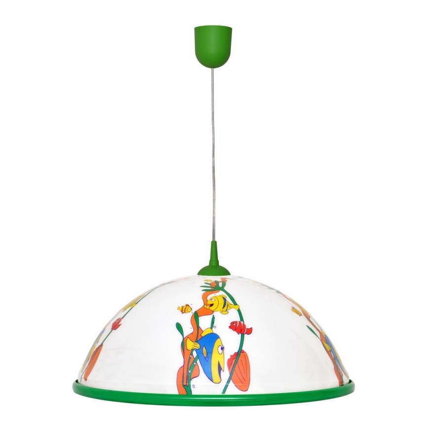 Candelabro pendente num fio de criança FISH 1x27/15W/230V