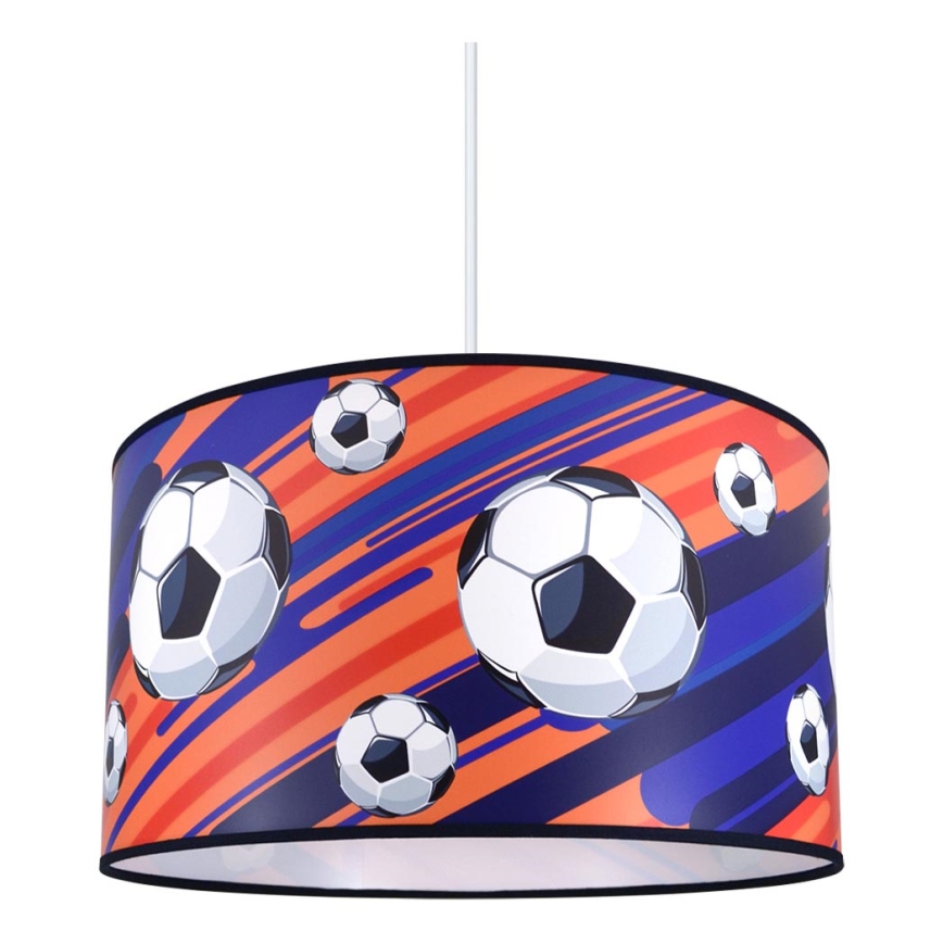Candelabro pendente num fio de criança FOOTBALL 1xE27/60W/230V