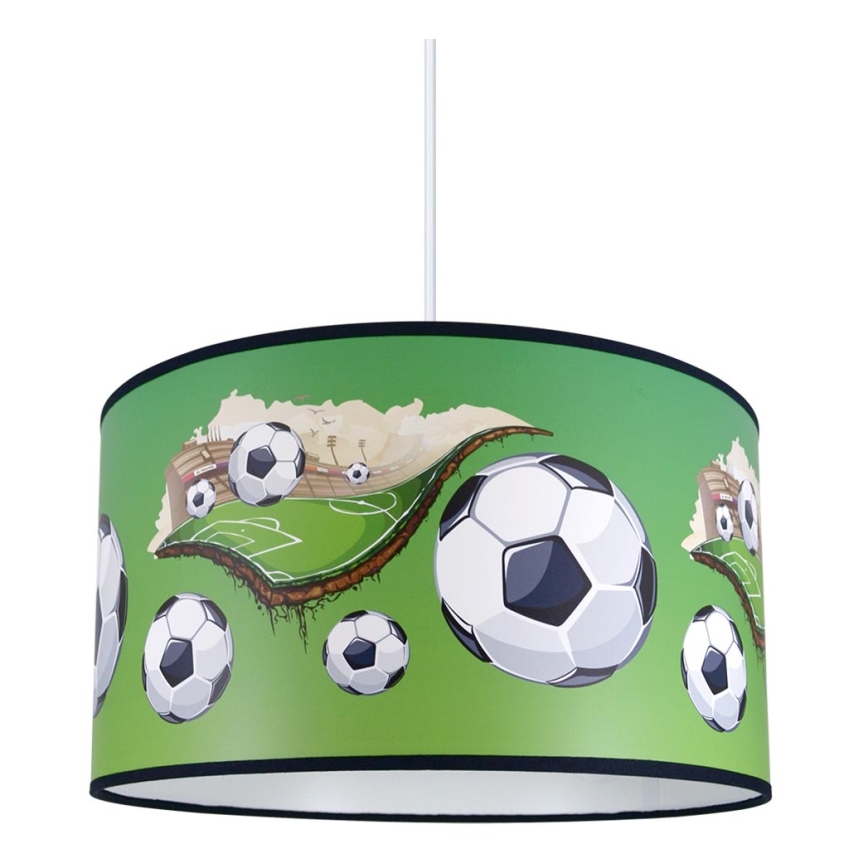 Candelabro pendente num fio de criança FOOTBALL 1xE27/60W/230V
