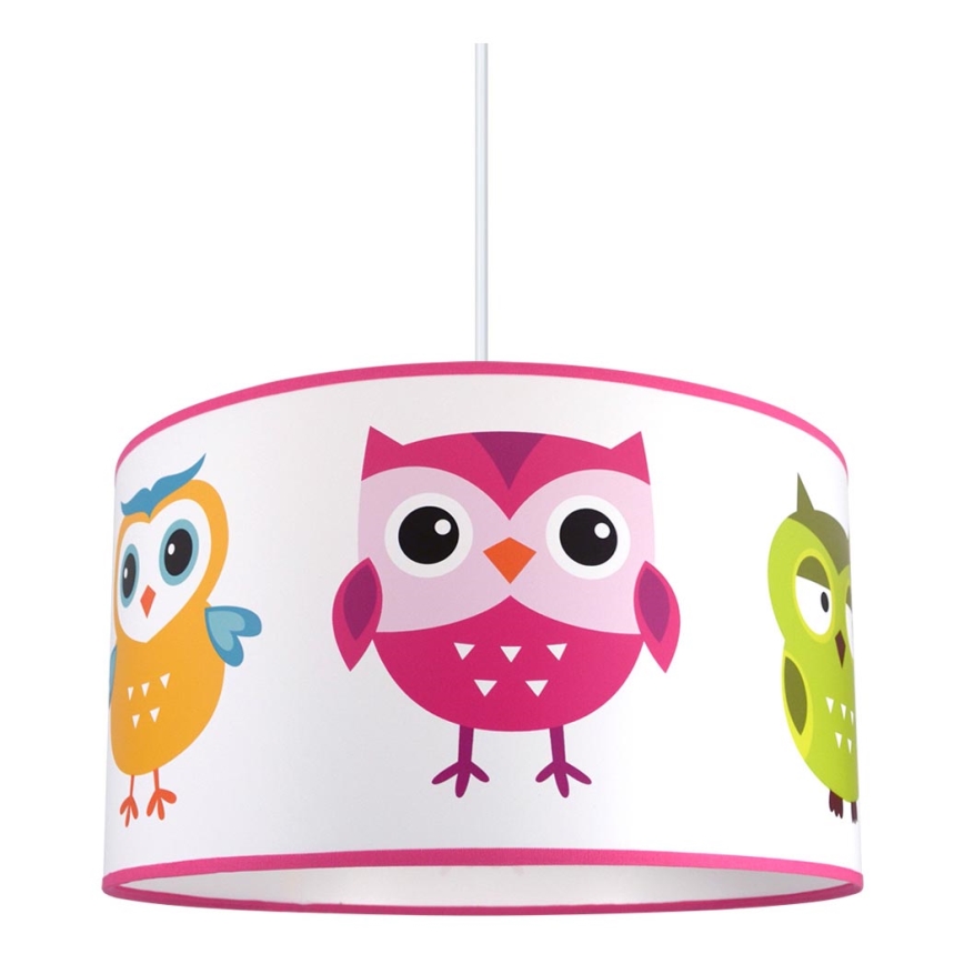Candelabro pendente num fio de criança OWL 1xE27/60W/230V
