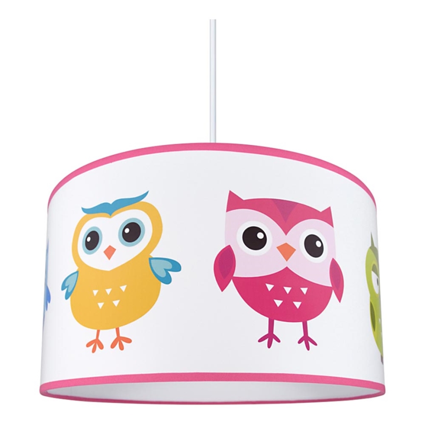 Candelabro pendente num fio de criança OWLS 1xE27/60W/230V