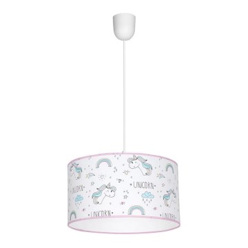 Candelabro pendente num fio de criança UNICORN 1xE27/60W/230V