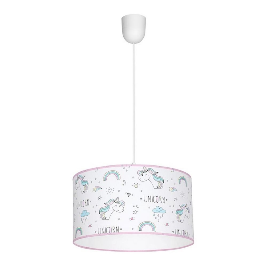 Candelabro pendente num fio de criança UNICORN 1xE27/60W/230V