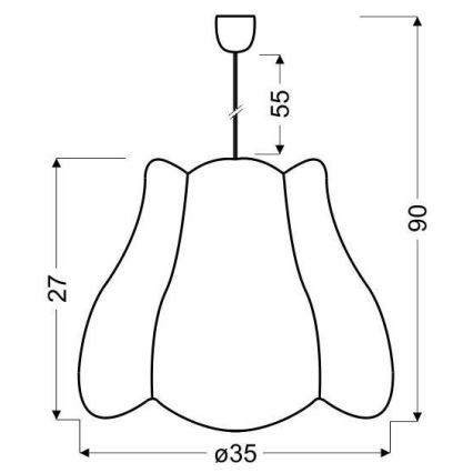 Candelabro pendente num fio de criança ZUZA 1xE27/60W/230V AZUL