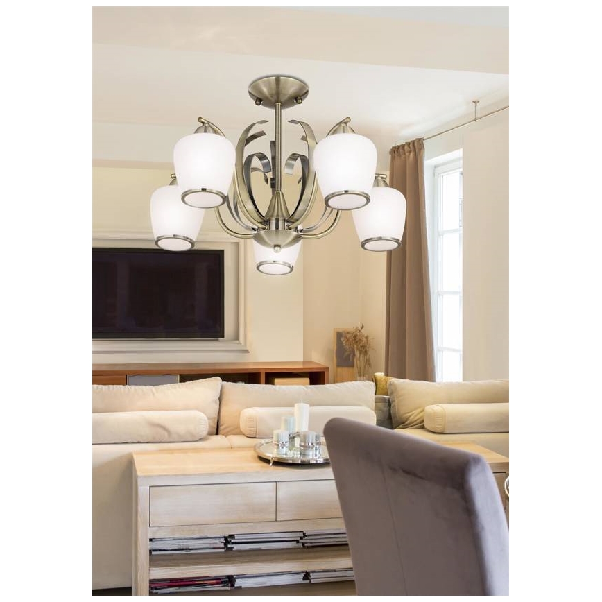Candelabro pendente OPERA 5xE27/60W/230V