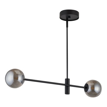 Candelabro pendente ORO 2xG9/12W/230V preto antigo/cinzento