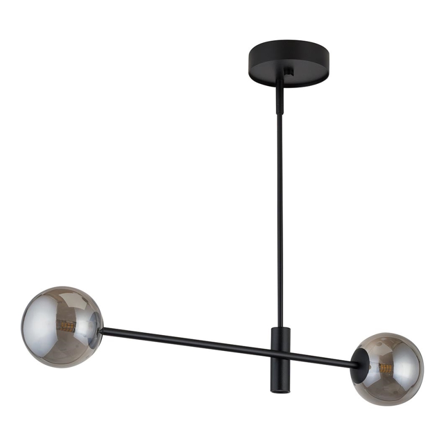 Candelabro pendente ORO 2xG9/12W/230V preto antigo/cinzento