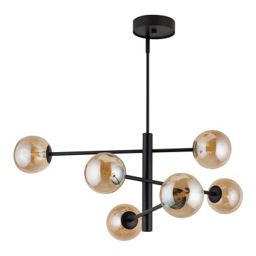 Candelabro pendente ORO 6xG9/12W/230V preto antigo/dourado