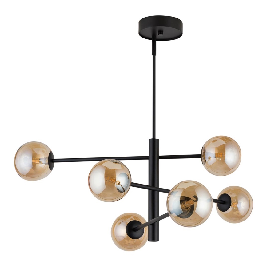 Candelabro pendente ORO 6xG9/12W/230V preto antigo/dourado