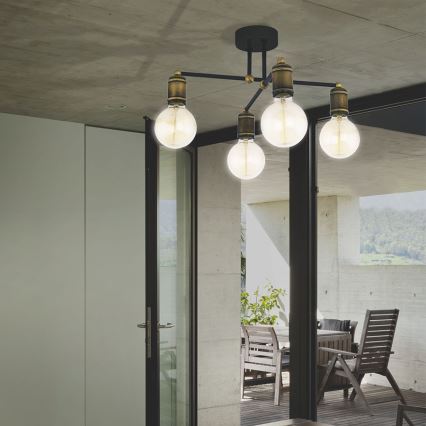 Candelabro pendente RETRO 4xE27/60W/230V