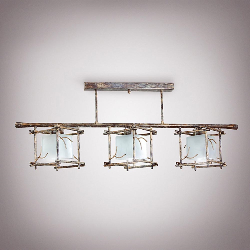 Candelabro pendente SAVANNAH KUBO 3xE27/40W/230V luz