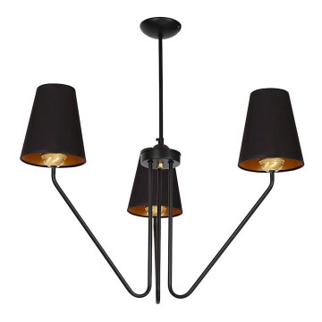 Candelabro pendente VICTORIA 3xE27/60W/230V preto antigo