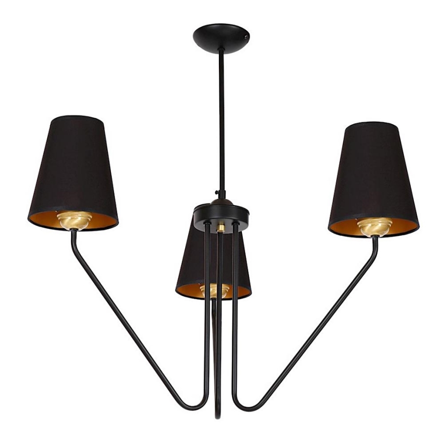 Candelabro pendente VICTORIA 3xE27/60W/230V preto antigo