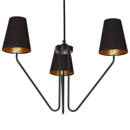 Candelabro pendente VICTORIA 3xE27/60W/230V preto antigo