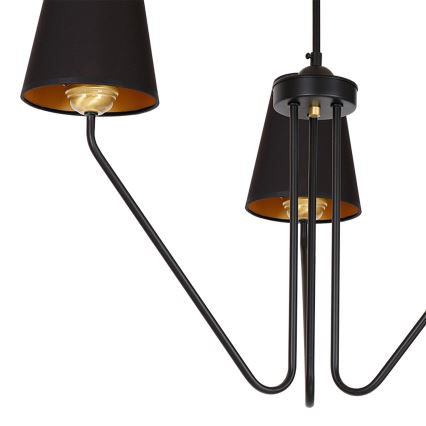 Candelabro pendente VICTORIA 3xE27/60W/230V preto antigo