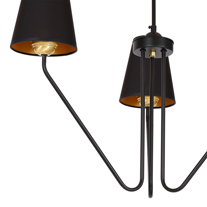 Candelabro pendente VICTORIA 3xE27/60W/230V preto antigo