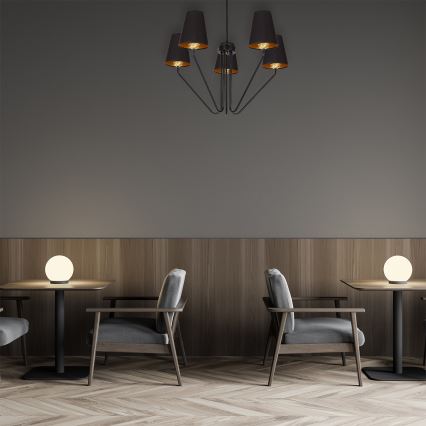 Candelabro pendente VICTORIA 5xE27/60W/230V preto antigo