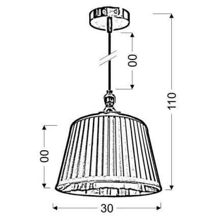 Candelabro pendurado AMORE 1xE27/60W/230V