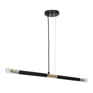 Candelabro pendurado BASTONE 2xE14/40W/230V preto/dourado