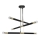 Candelabro pendurado BASTONE 6xE14/40W/230V preto/dourado