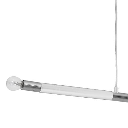 Candelabro pendurado BASTONE WHITE 2xE14/40W/230V branco/cromado brilhante