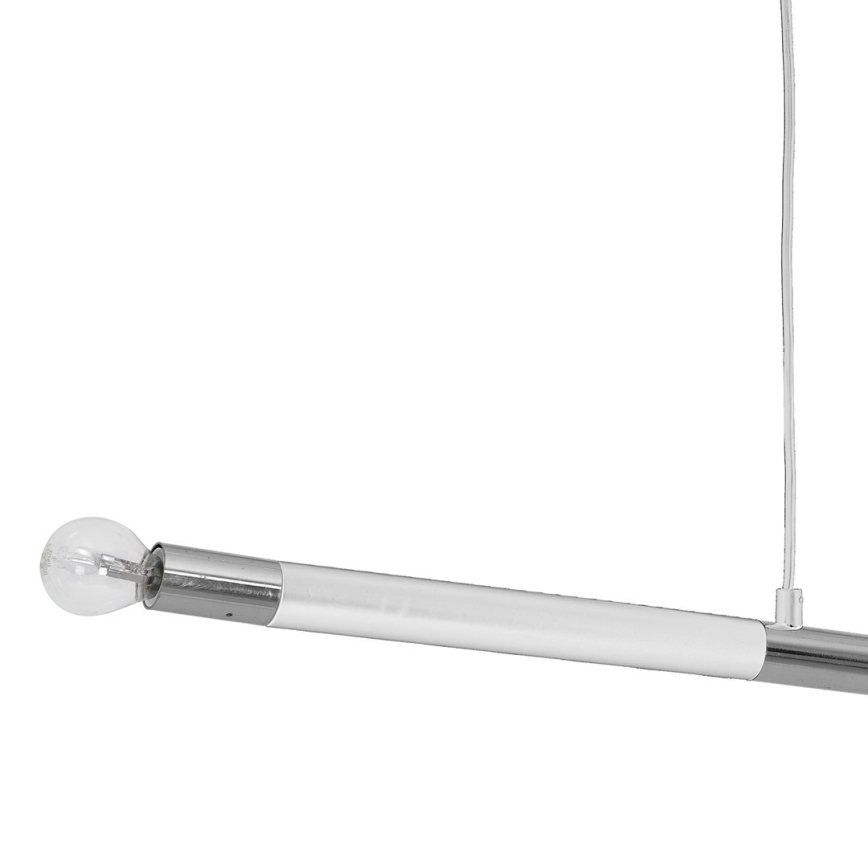 Candelabro pendurado BASTONE WHITE 2xE14/40W/230V branco/cromado brilhante