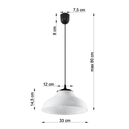 Candelabro pendurado CORONA 1xE27/60W/230V