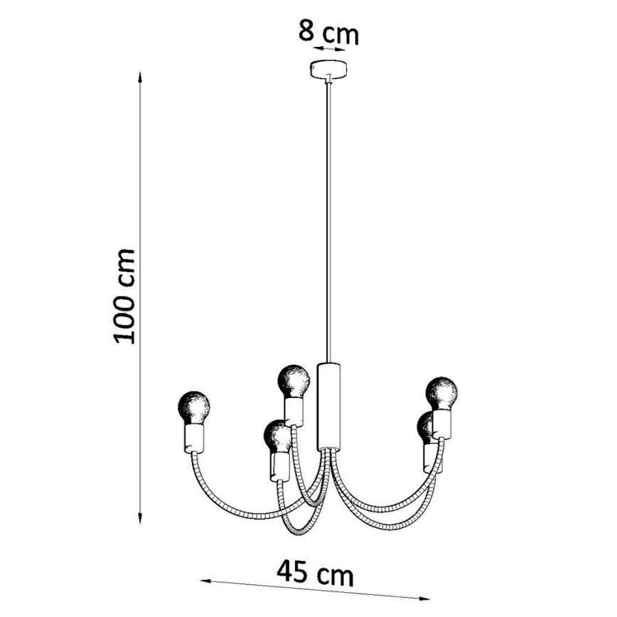 Candelabro PICCOLO 5xE27/60W/230V