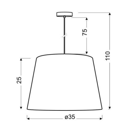 Candelabro sobre um fio AMERICANO 1xE27/60W/230V