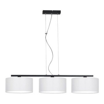 Candelabro sobre um fio ASTRA 3xE27/60W/230V branco