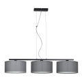 Candelabro sobre um fio ASTRA 3xE27/60W/230V cinzento