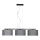 Candelabro sobre um fio ASTRA 3xE27/60W/230V cinzento