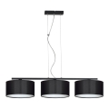 Candelabro sobre um fio ASTRA 3xE27/60W/230V preto